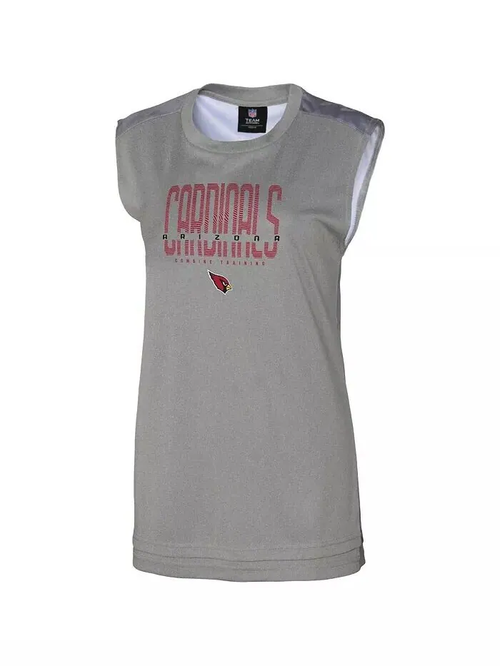 Женская серая майка Arizona Cardinals No Sweat Outerstuff — изображение 3 из 3