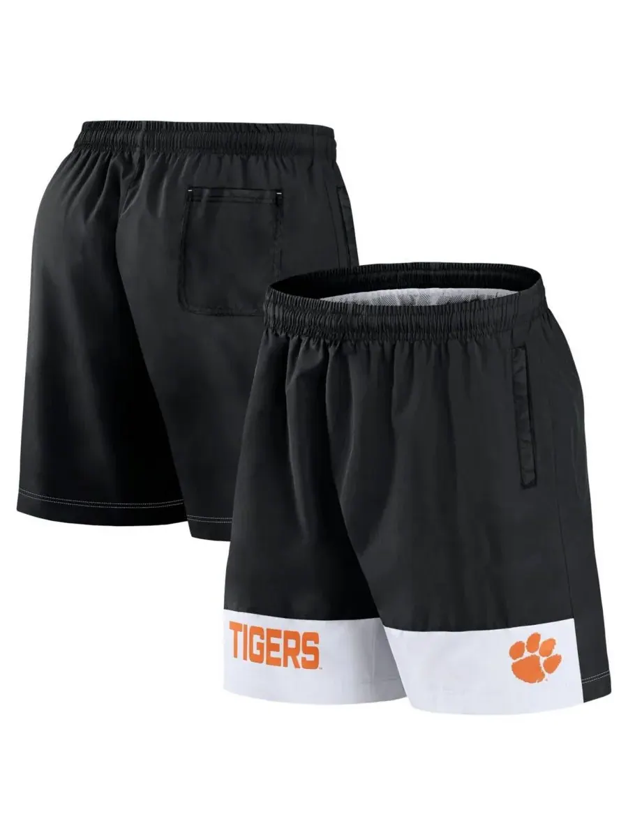 Fanatics Мужские черные тканые шорты Clemson Tigers Elements Intensity — изображение 1 из 3, черный