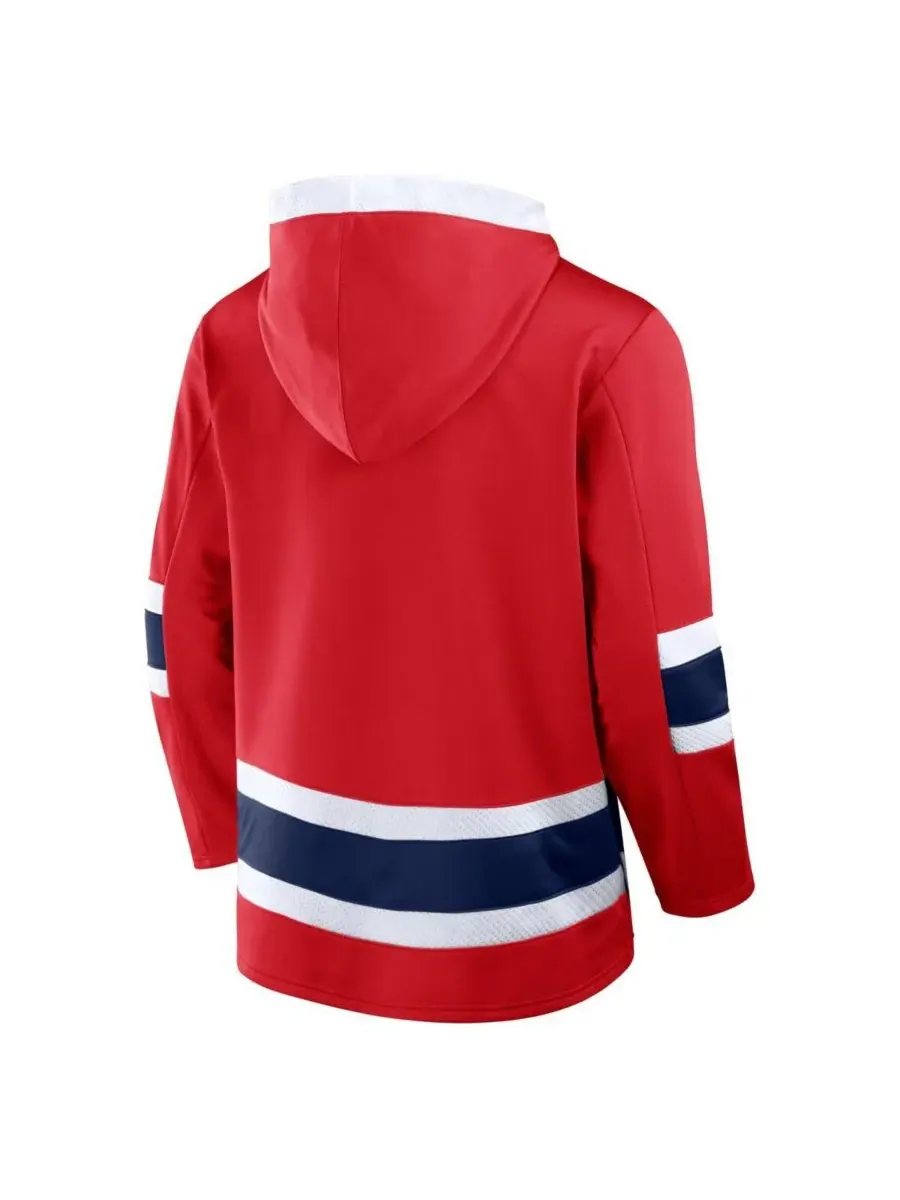 Fanatics Мужская красная флисовая толстовка с капюшоном Washington Capitals Inside Line — изображение 2 из 3, красный