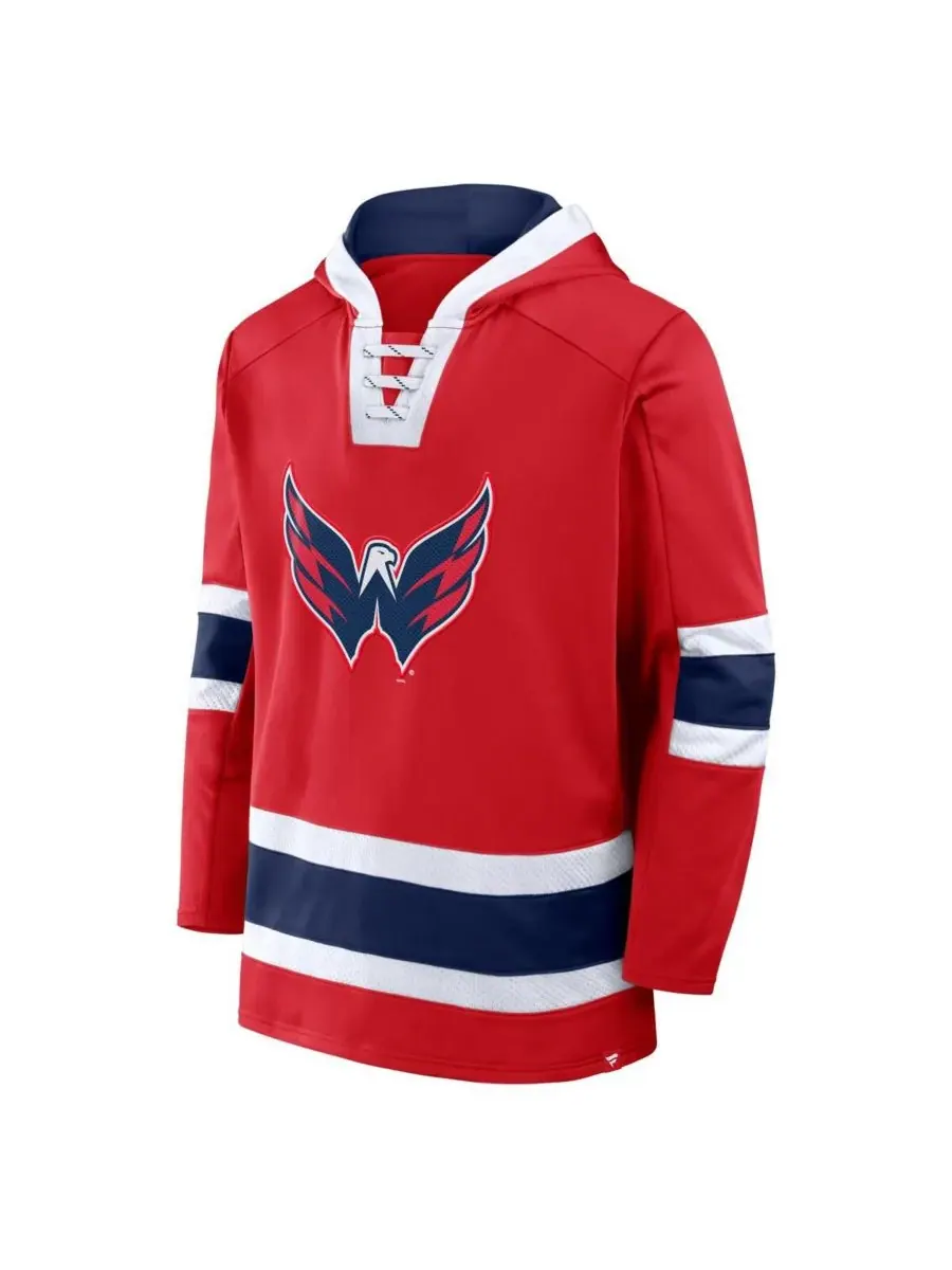 Fanatics Мужская красная флисовая толстовка с капюшоном Washington Capitals Inside Line — изображение 3 из 3, красный