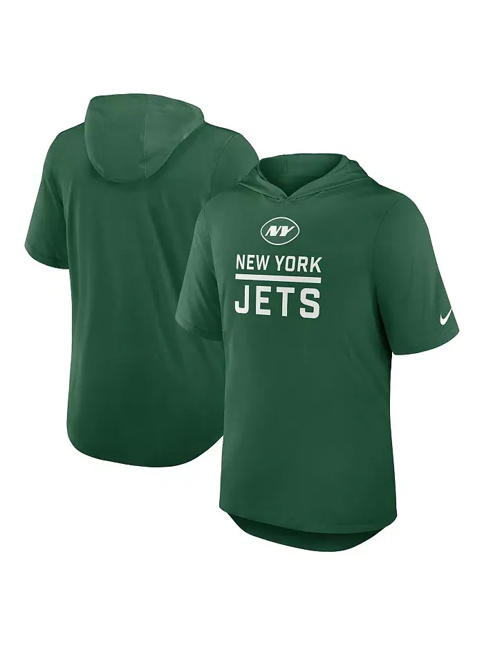 Мужская зеленая толстовка-футболка New York Jets Lockup Tri-Blend Nike — изображение 1 из 3