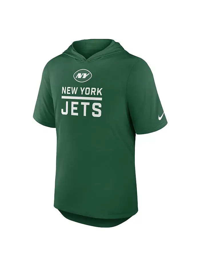 Мужская зеленая толстовка-футболка New York Jets Lockup Tri-Blend Nike — изображение 2 из 3