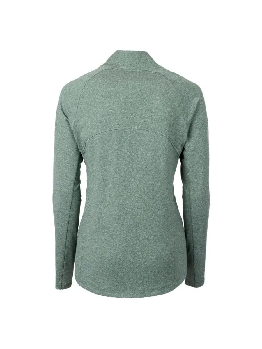 Cutter & Buck Женская куртка на молнии Heather Green Notre Dame Fighting Irish Alumni Adapt Eco — изображение 2 из 3, зеленый