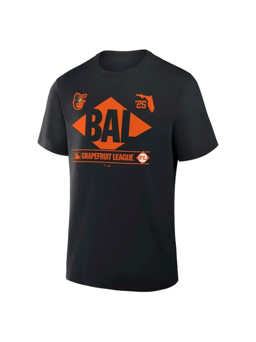 Fanatics Мужская черная футболка Baltimore Orioles 2025 Spring Training Grapefruit League True Icon — изображение 3 из 3