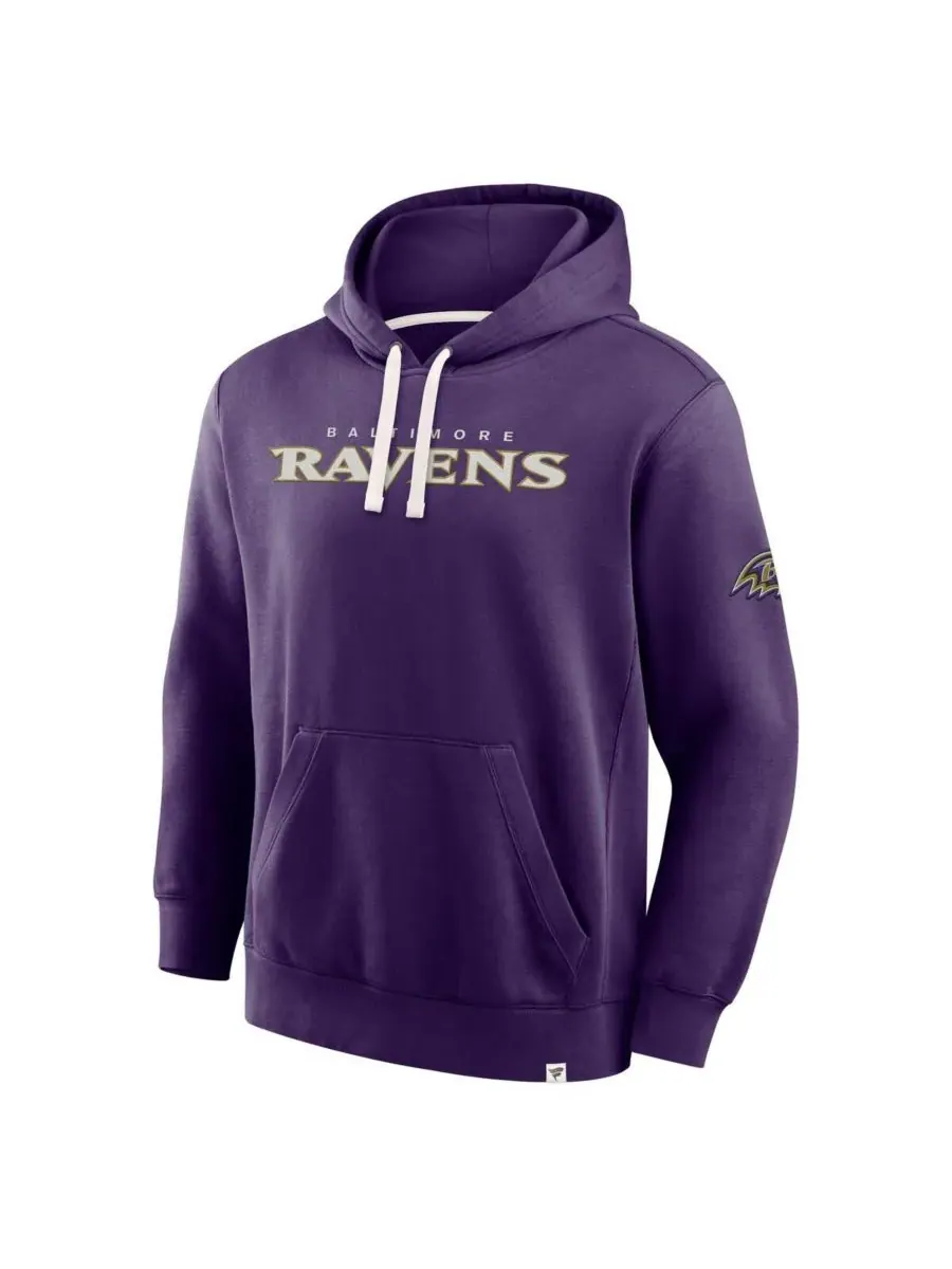 Fanatics Мужская фиолетовая толстовка Baltimore Ravens New Horizons Heritage Pullover Hoodie — изображение 2 из 3, фиолетовый