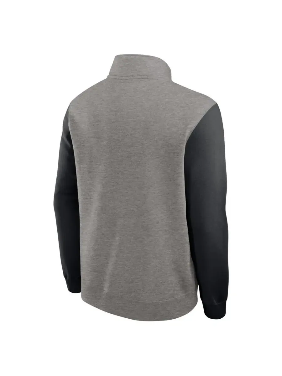 Пуловер с полузастежкой-молнией Club Fleece Kentucky Wildcats Nike — изображение 3 из 3, серый черный