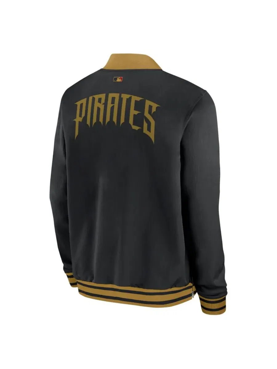 Мужская куртка-бомбер Nike Black Pittsburgh Pirates 2026 City Connect Authentic Collection Relaxed — изображение 3 из 3