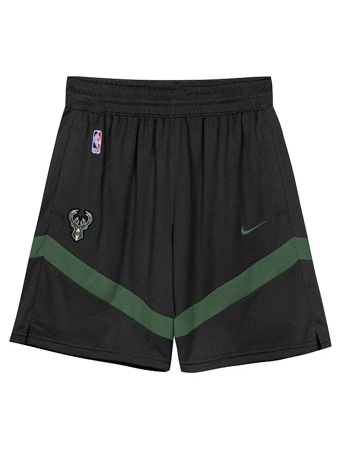 Детский сет из сетчатого топа и шорт Milwaukee Bucks черного цвета Nike — изображение 3 из 5