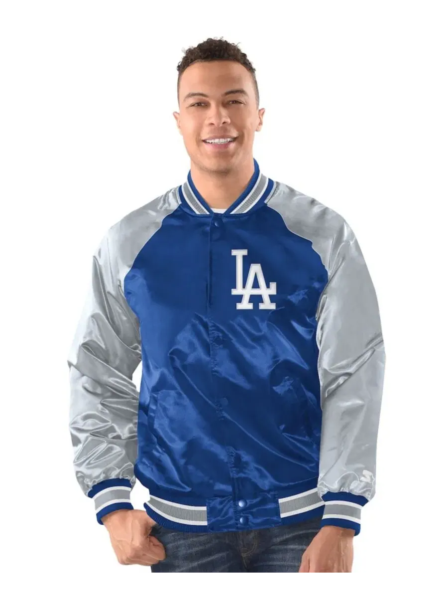 Мужская куртка-бомбер из атласа с принтом Los Angeles Dodgers Starter