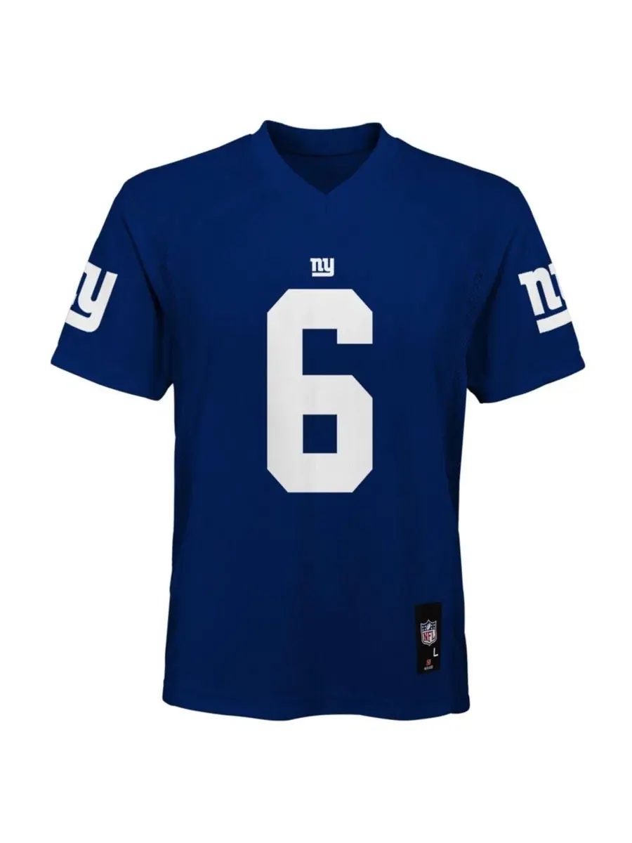 Детская футболка с коротким рукавом Jaxson Dart New York Giants Replica Outerstuff — изображение 2 из 3, королевский