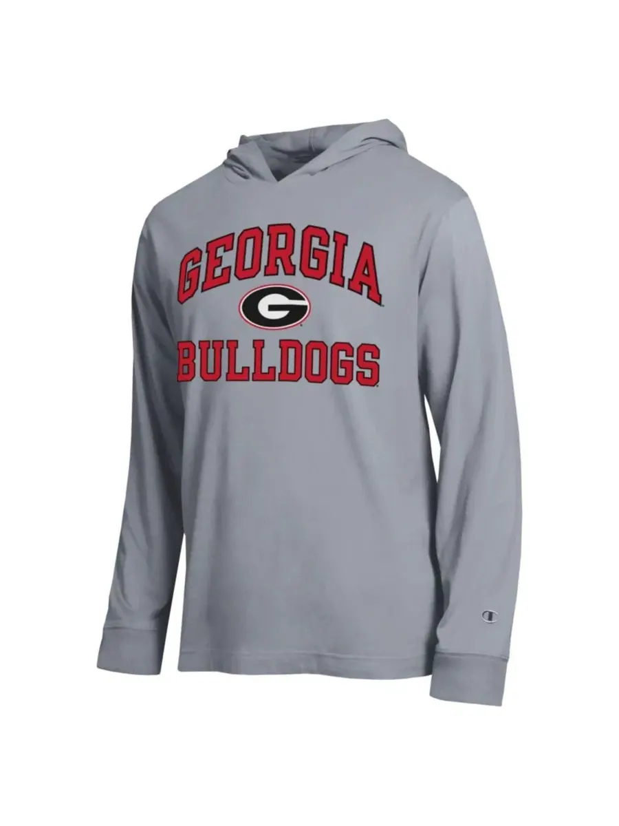 Футболка с капюшоном и длинным рукавом Georgia Bulldogs High Motor All-Star Champion — изображение 2 из 3, серый