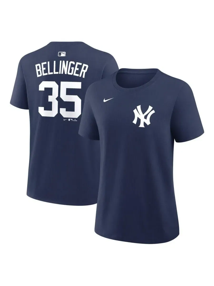 Футболка с длинным рукавом с принтом Cody Bellinger Nike — изображение 1 из 3, темно-синий
