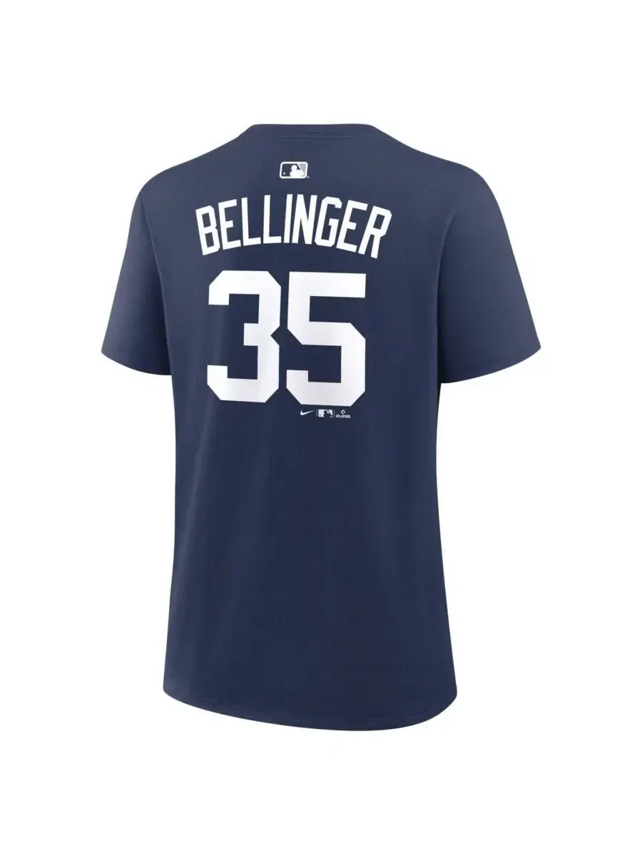 Футболка с длинным рукавом с принтом Cody Bellinger Nike — изображение 3 из 3, темно-синий