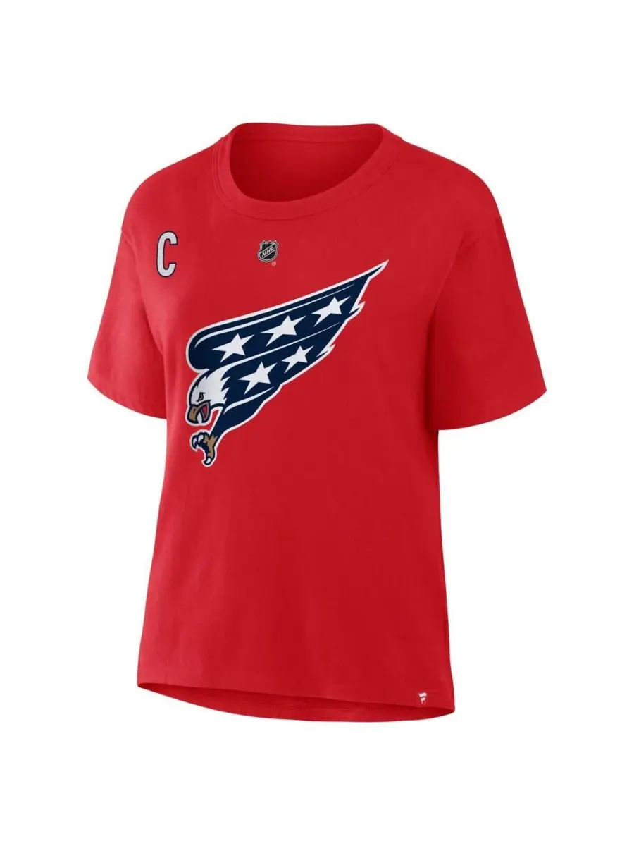 Fanatics Женская футболка Alexander Ovechkin Red Washington Capitals Authentic Stack с именем и — изображение 2 из 3, красный
