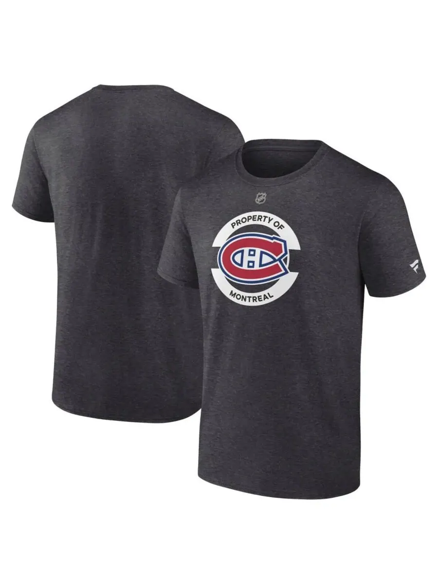 Fanatics Мужская футболка Montreal Canadiens Authentic Pro Core Secondary цвета «серый меланж» — изображение 1 из 3