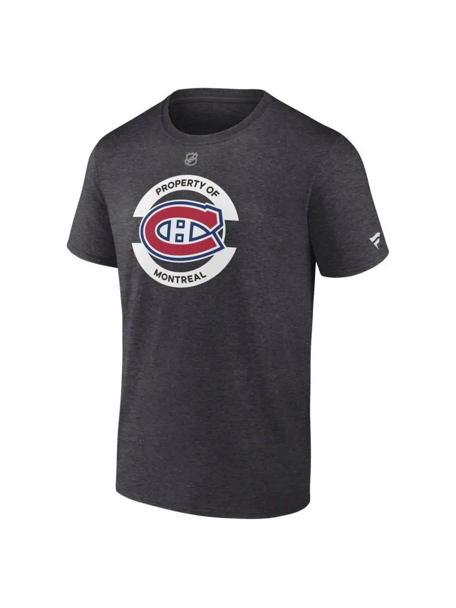 Fanatics Мужская футболка Montreal Canadiens Authentic Pro Core Secondary цвета «серый меланж» — изображение 2 из 3