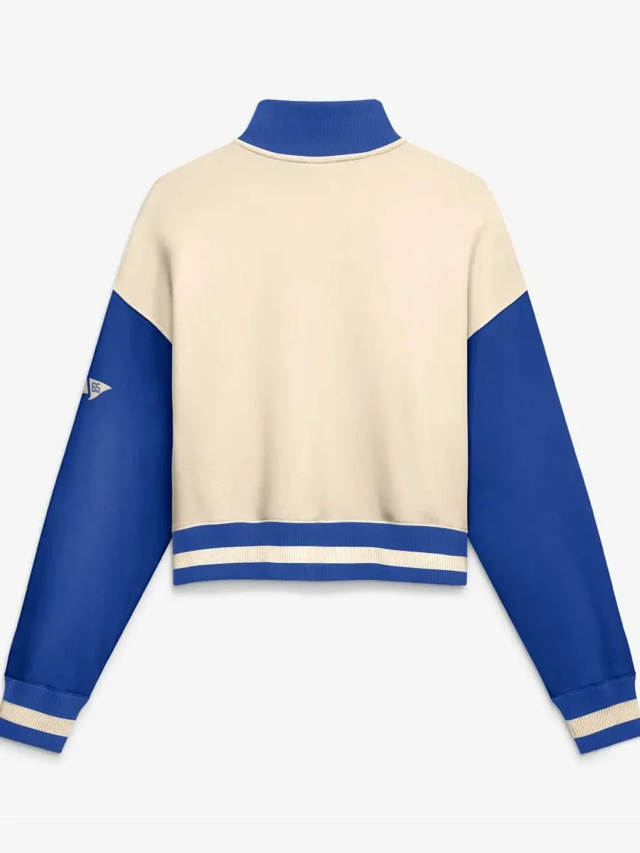 Женский свитшот-оверсайз с четверть-застежкой Kentucky Wildcats Legacy Nike, Natural Royal — изображение 2 из 2