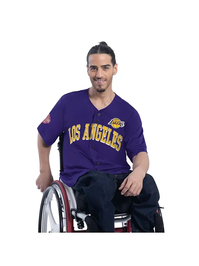 Мужская модная бейсбольная джерси Los Angeles Lakers Adaptive Star Player в фиолетовом цвете G-III