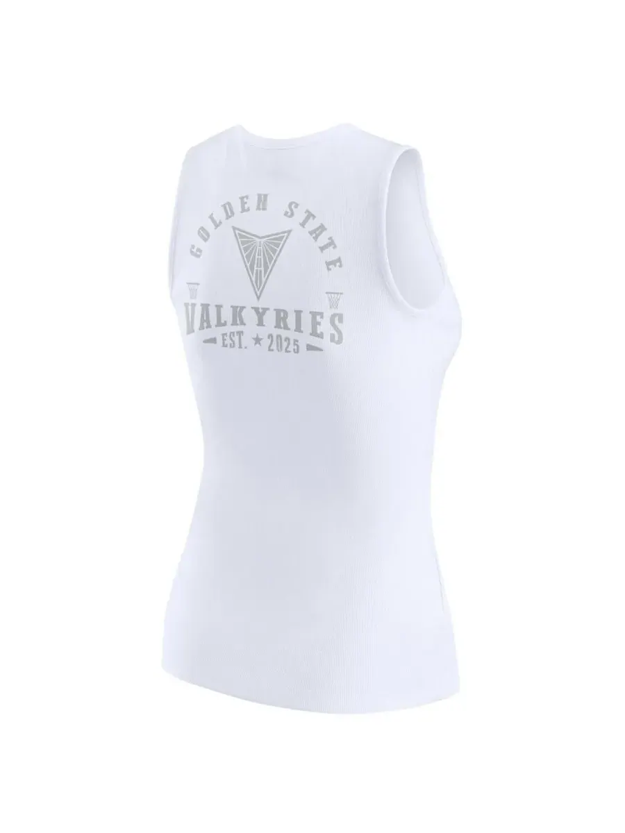 WEAR by Erin Andrews Женская белая трикотажная майка-поло Golden State Valkyries — изображение 3 из 3, белый