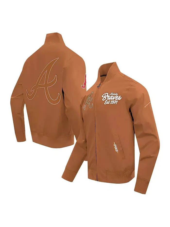 Мужская коричневая толстовка Atlanta Braves Paint The City на молнии Pro Standard — изображение 1 из 4