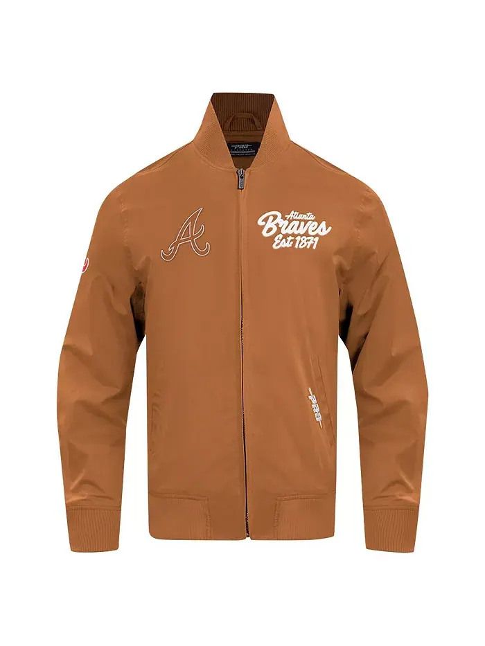Мужская коричневая толстовка Atlanta Braves Paint The City на молнии Pro Standard — изображение 3 из 4