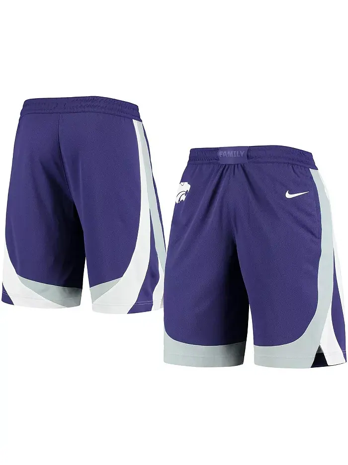 Мужские баскетбольные шорты Kansas State Wildcats, реплика команды, фиолетовые Nike