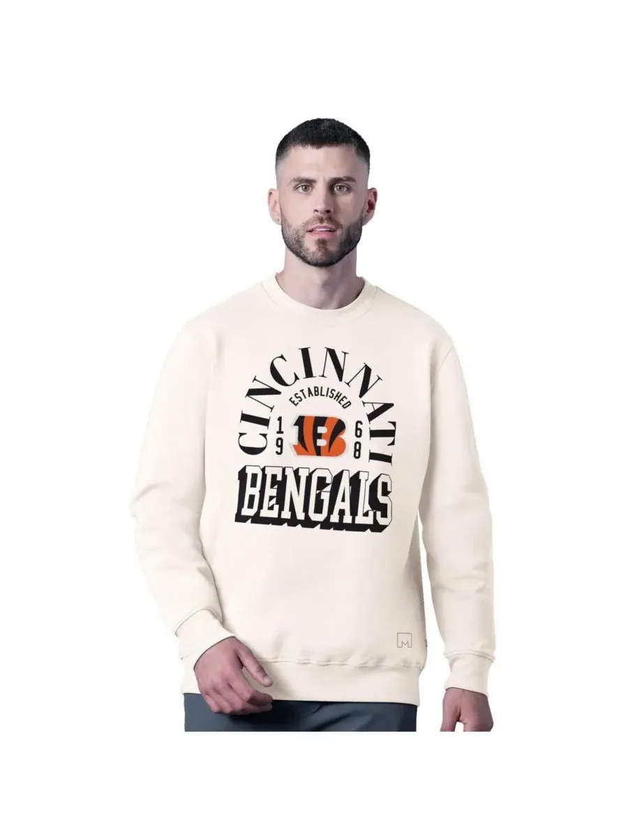 MSX by Michael Strahan Мужская белая толстовка Cincinnati Bengals Whiteout Tri-Blend — изображение 1 из 3, белый