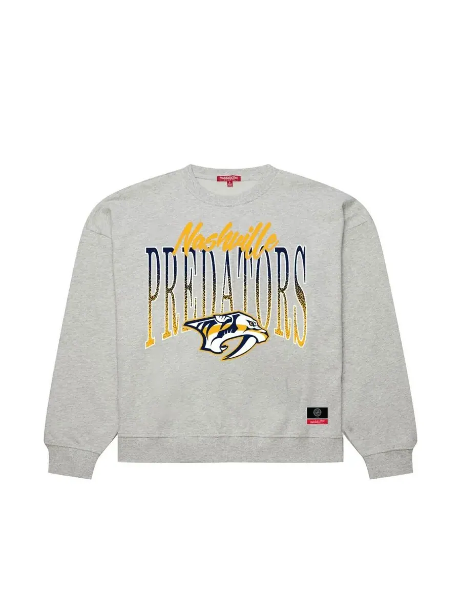 Mitchell & Ness Женская толстовка цвета «Хизер Грей» с символикой хоккейного клуба «Нэшвилл — изображение 2 из 3, серый