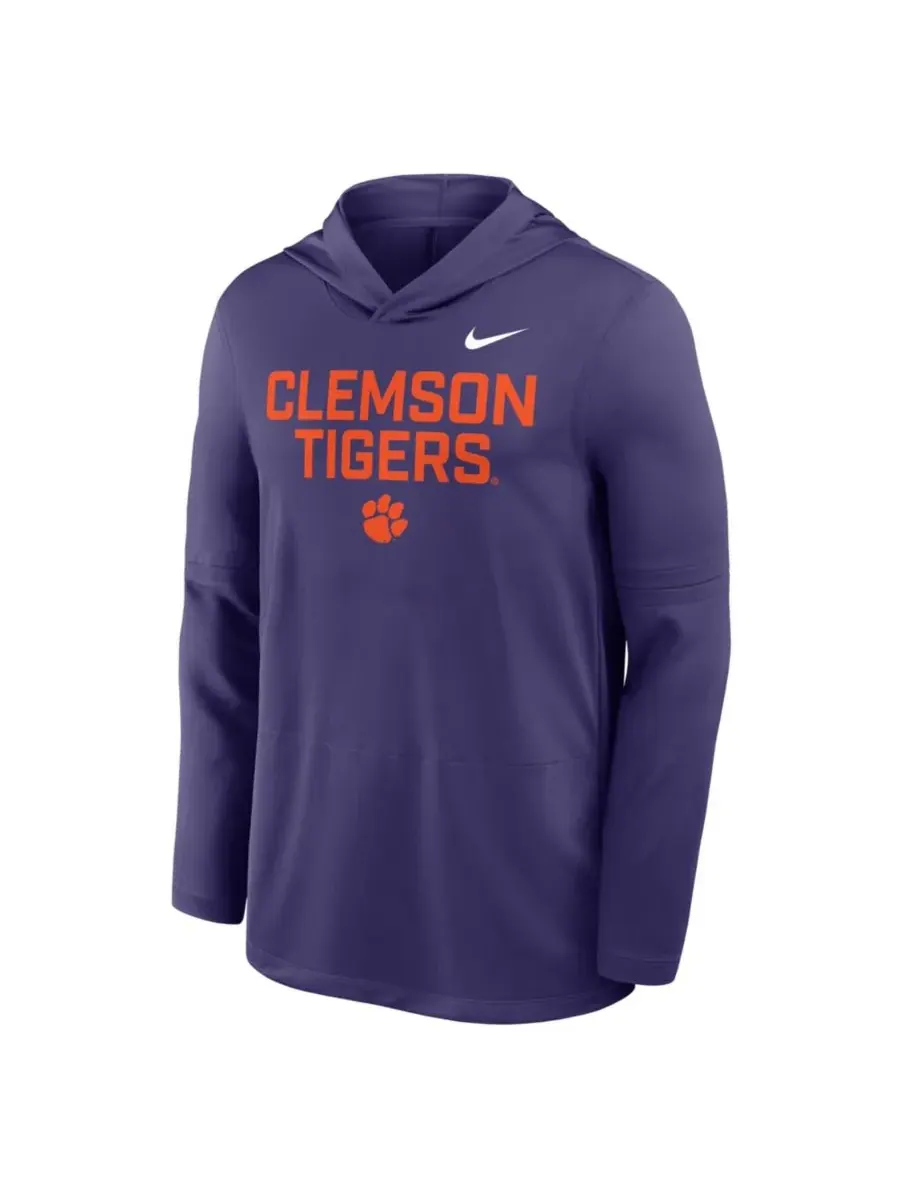 Nike Мужская фиолетовая толстовка с длинными рукавами Clemson Tigers 2025 Sideline Performance — изображение 4 из 5