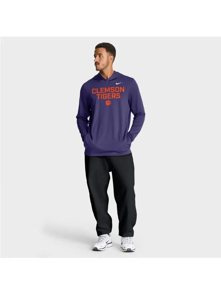 Nike Мужская фиолетовая толстовка с длинными рукавами Clemson Tigers 2025 Sideline Performance — изображение 5 из 5