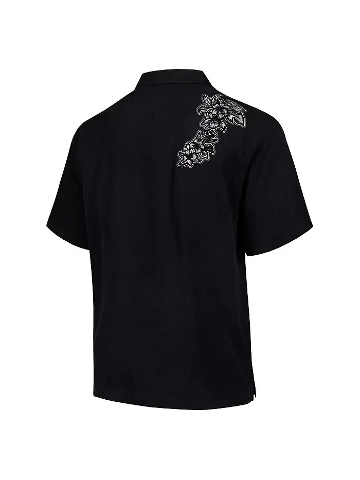 Мужская черная рубалка на пуговицах New York Jets Hibiscus Camp Tommy Bahama — изображение 2 из 3