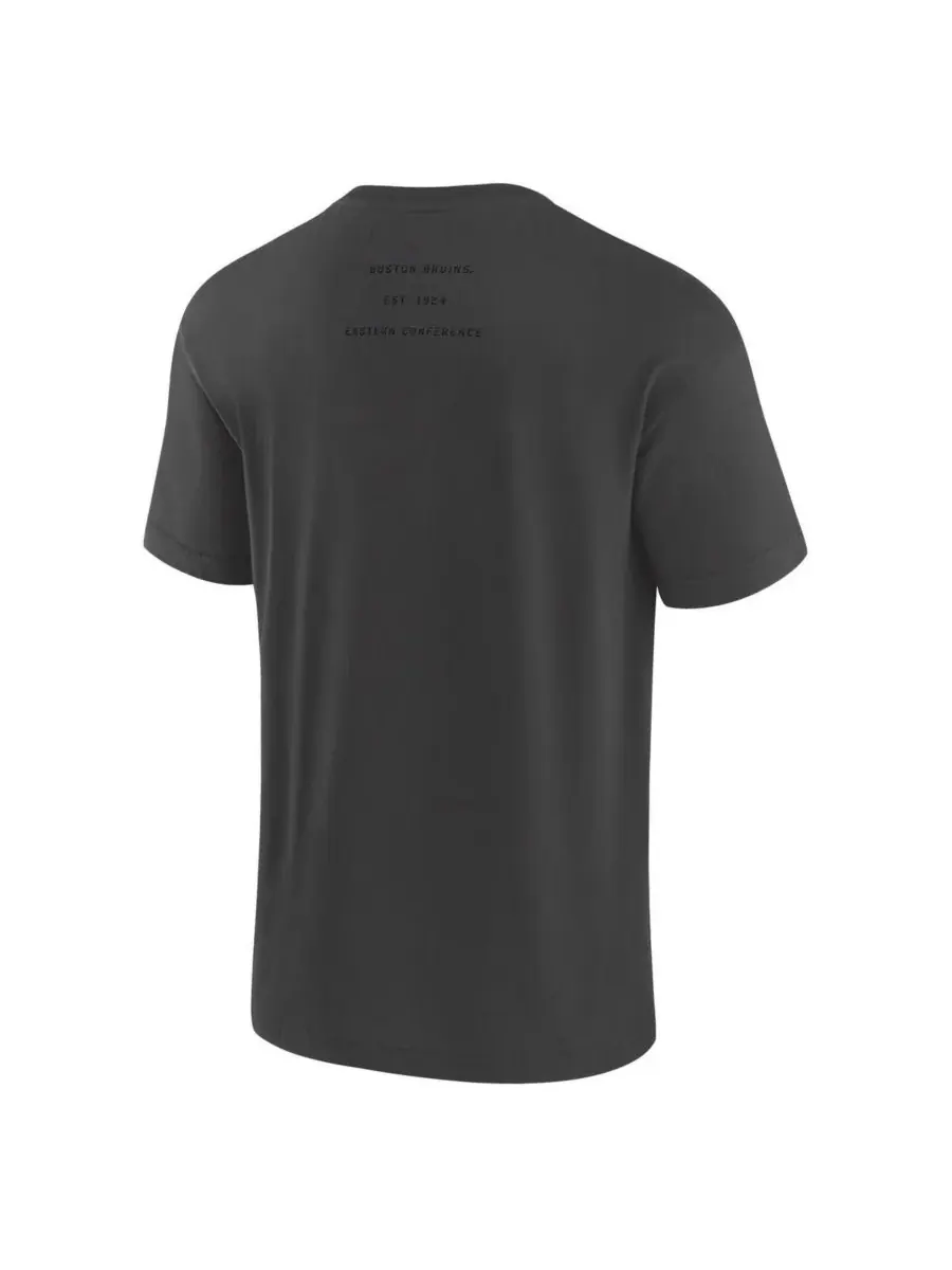 Fanatics Мужская футболка Boston Bruins Elements Weathered Tonal Future Ground цвета угольно-серого — изображение 2 из 3