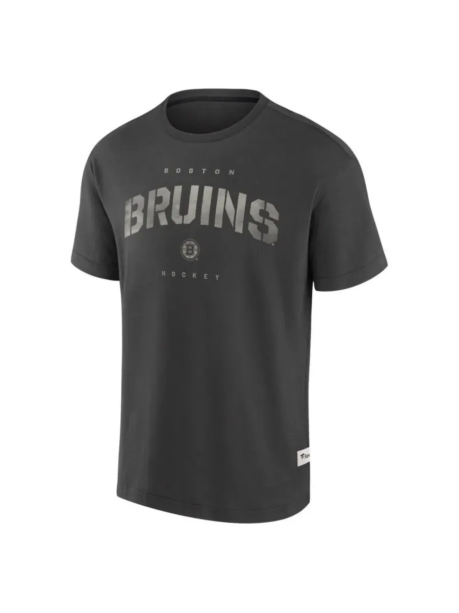 Fanatics Мужская футболка Boston Bruins Elements Weathered Tonal Future Ground цвета угольно-серого — изображение 3 из 3