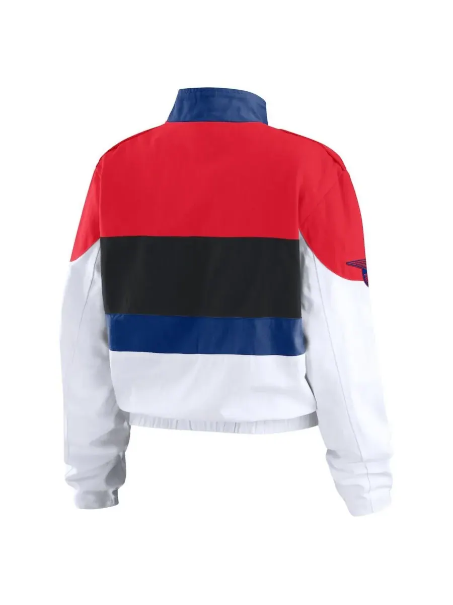 WEAR by Erin Andrews Женская красно-белая гоночная куртка Philadelphia Phillies на молнии — изображение 2 из 3, красный белый