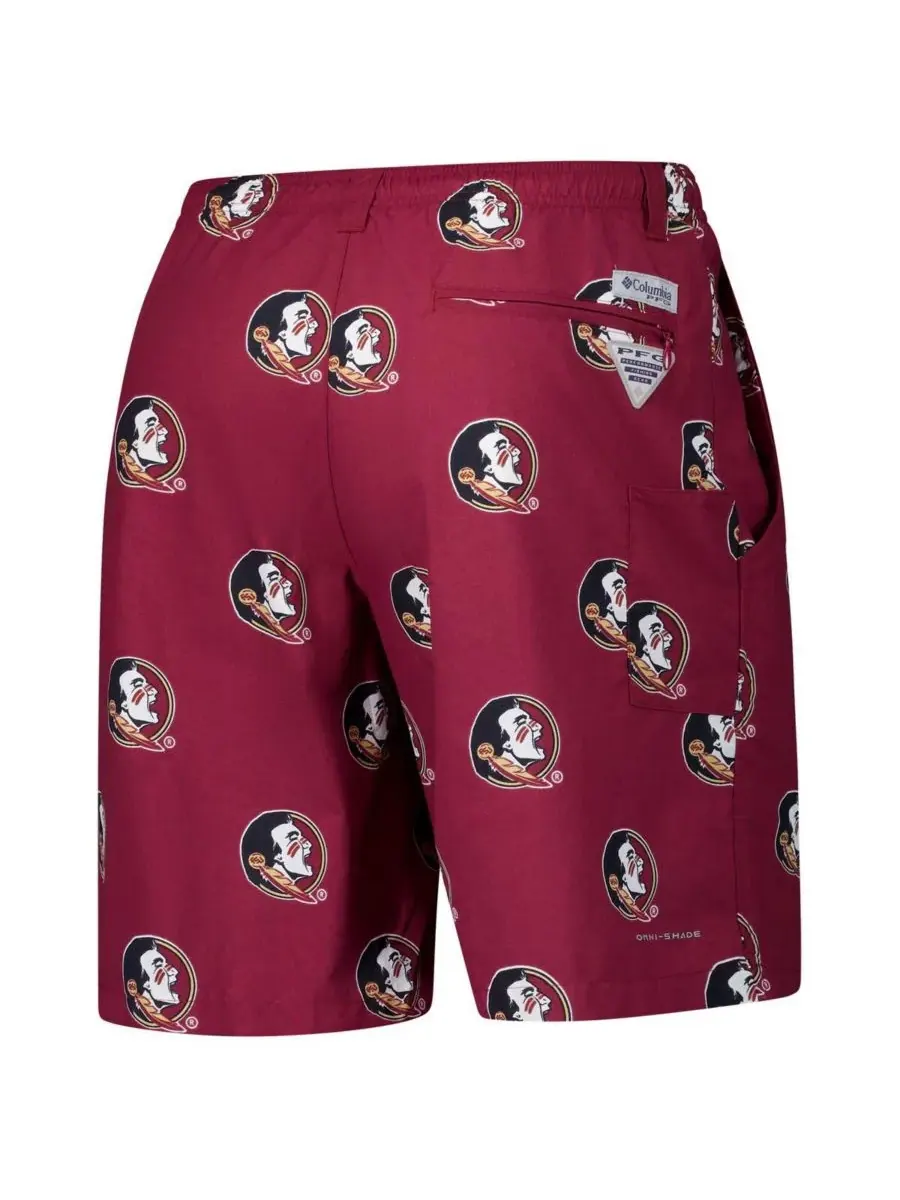 Мужские шорты Garnet Florida State Seminoles PFG Backcast III Omni-Shade Columbia — изображение 3 из 3, гранат
