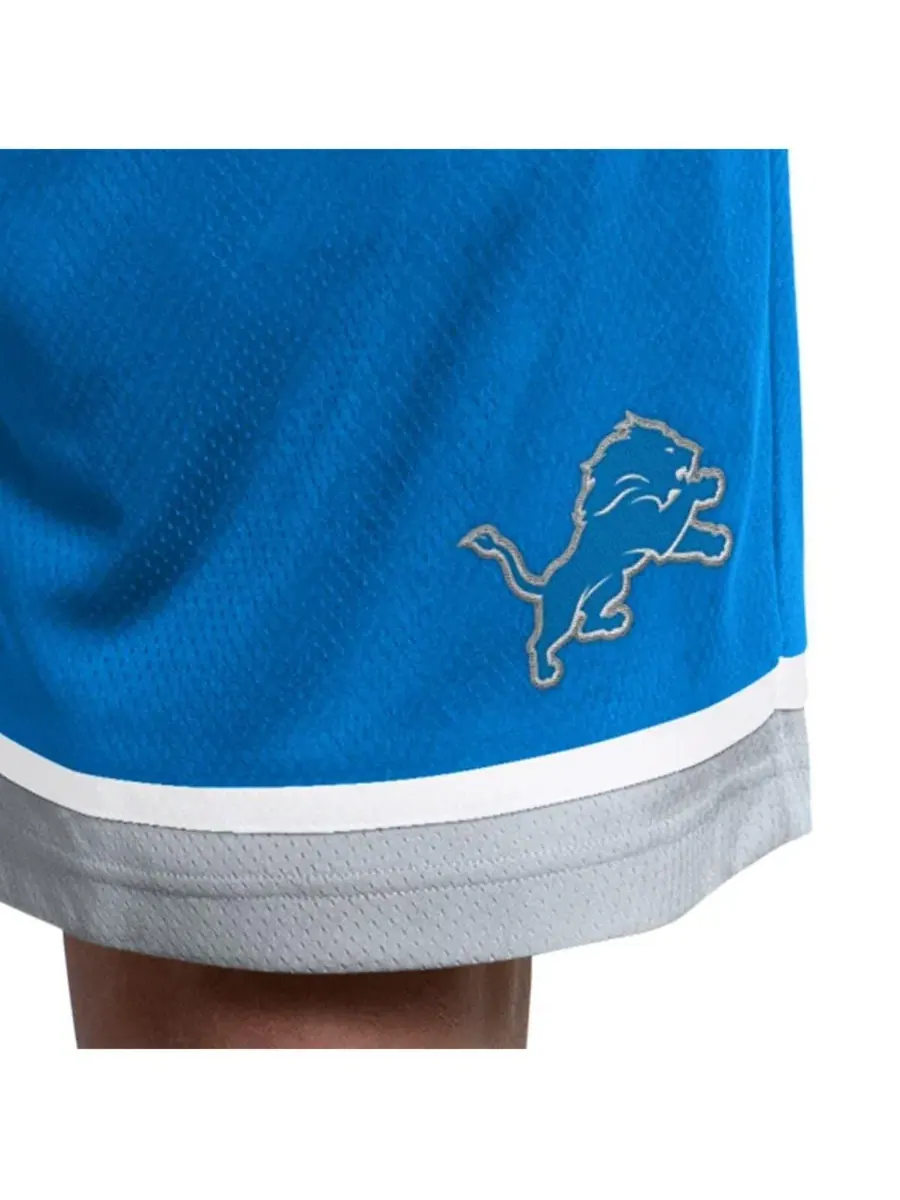 Мужские синие сетчатые шорты Detroit Lions Power Play Starter — изображение 3 из 5, синий серебристый