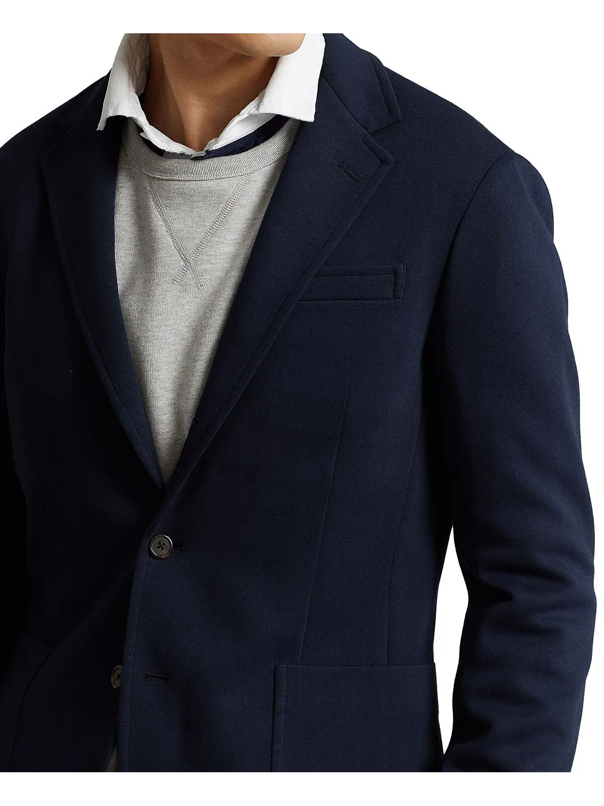 Мужской пиджак polo soft двойной вязки Polo Ralph Lauren — изображение 3 из 4, темно-синий