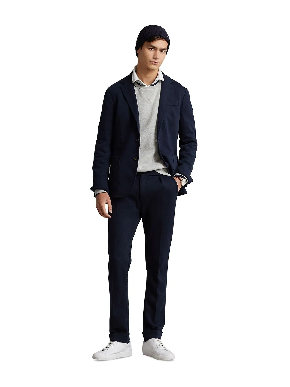 Мужской пиджак polo soft двойной вязки Polo Ralph Lauren — изображение 4 из 4, темно-синий