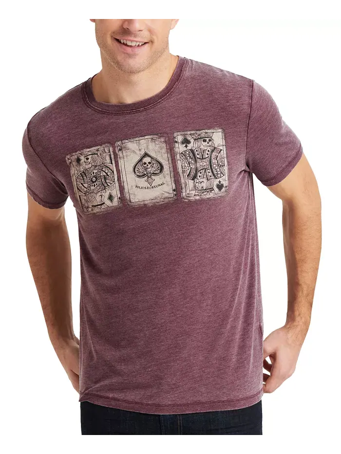Мужская футболка с коротким рукавом Poker Cards, модель Port Royle Burnout Lucky Brand — изображение 1 из 3