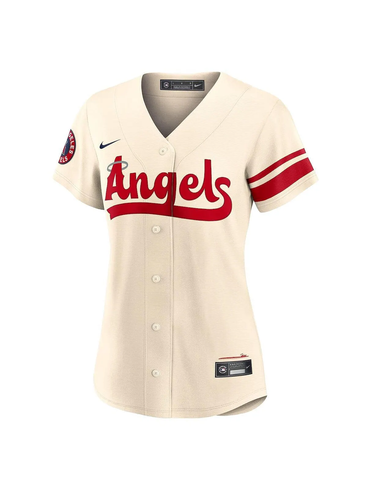 Женская футболка Энтони Рендон кремового цвета Los Angeles Angels 2022 City Connect Replica Player — изображение 2 из 3