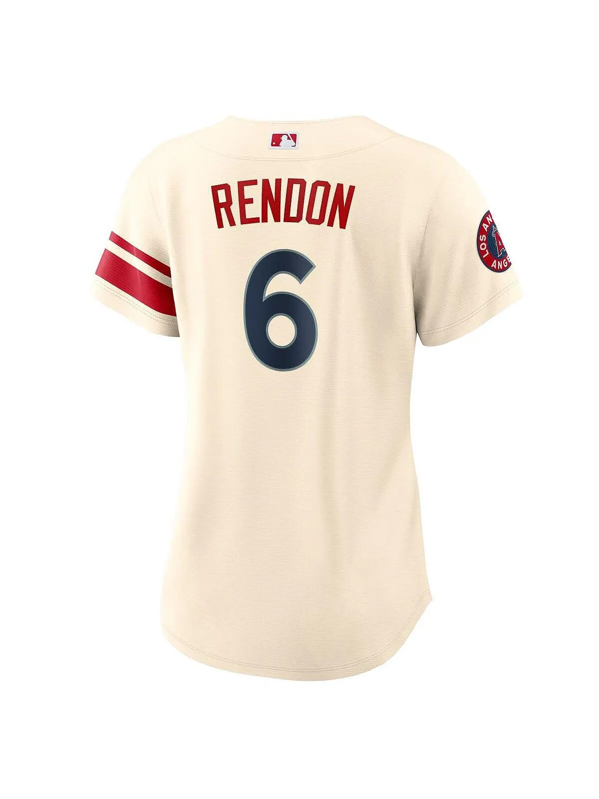 Женская футболка Энтони Рендон кремового цвета Los Angeles Angels 2022 City Connect Replica Player — изображение 3 из 3