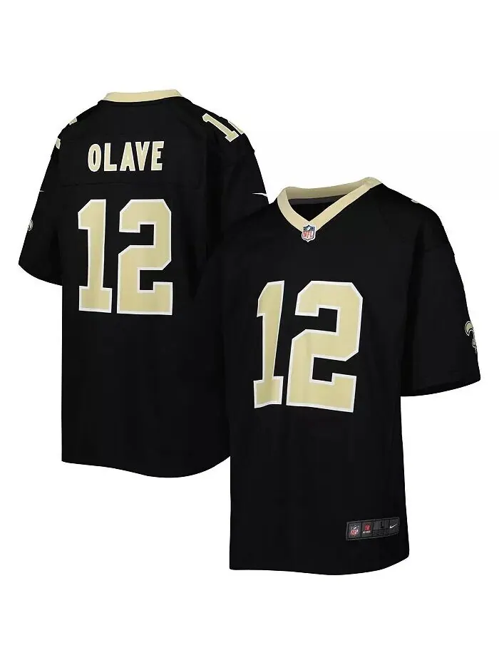 Черная футболка Big Boys Chris Olave New Orleans Saints Game Nike — изображение 1 из 3