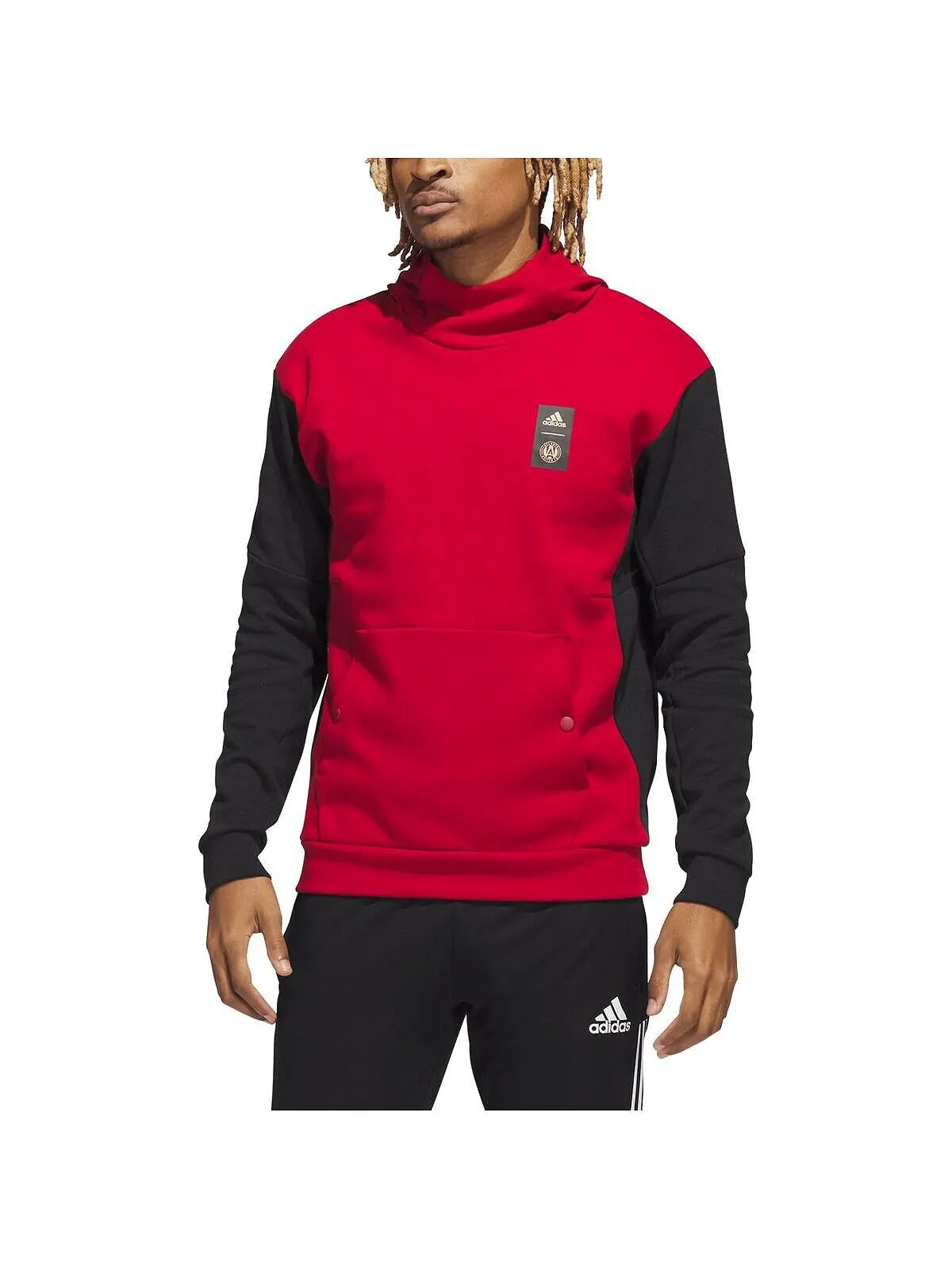 Мужской красный пуловер с капюшоном Atlanta United FC Travel adidas