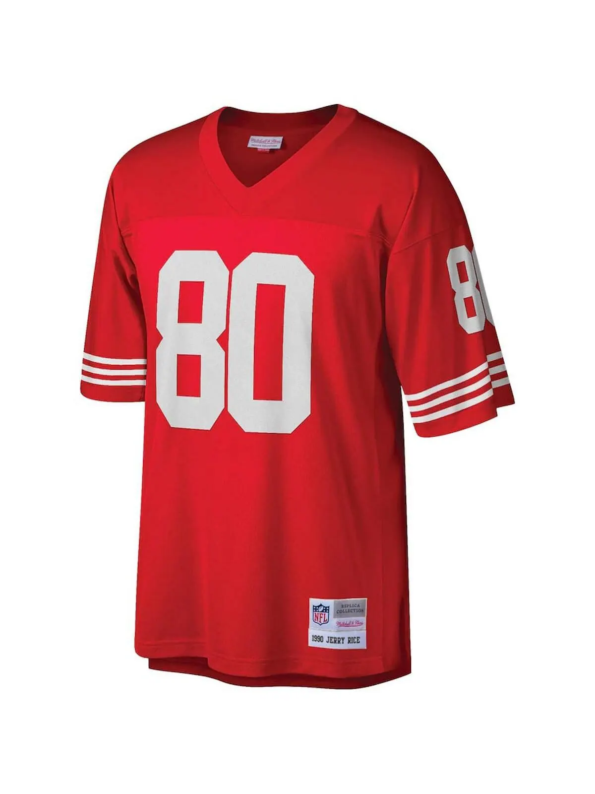 Мужская футболка Джерри Райса Скарлет Сан-Франциско 49ers Big and Tall 1990 года, реплика вышедшего — изображение 3 из 3