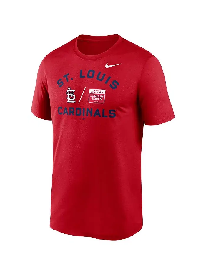 Мужская красная футболка St. Louis Cardinals 2023 MLB World Tour: London Series Legend Performance — изображение 2 из 3