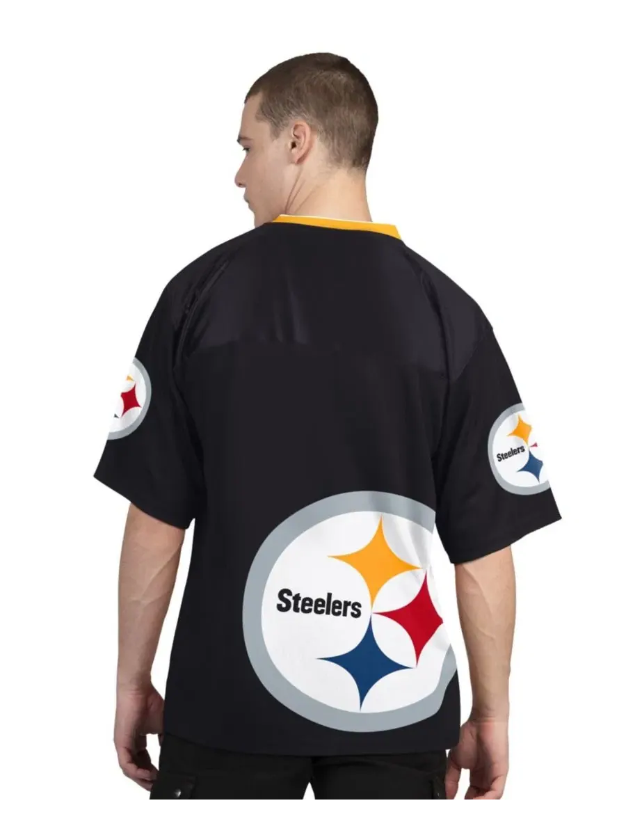 Комплект из 2 футболок с длинным и коротким рукавом Pittsburgh Steelers Starter — изображение 4 из 5, черный белый