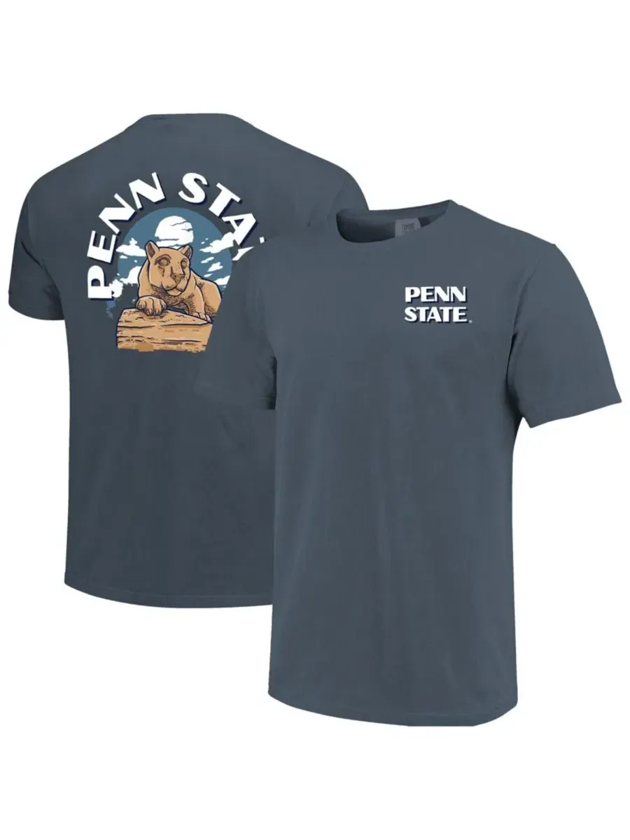 Футболка с принтом Penn State Nittany Lions Comfort Colors Team Statue Image One — изображение 1 из 3, темно-синий