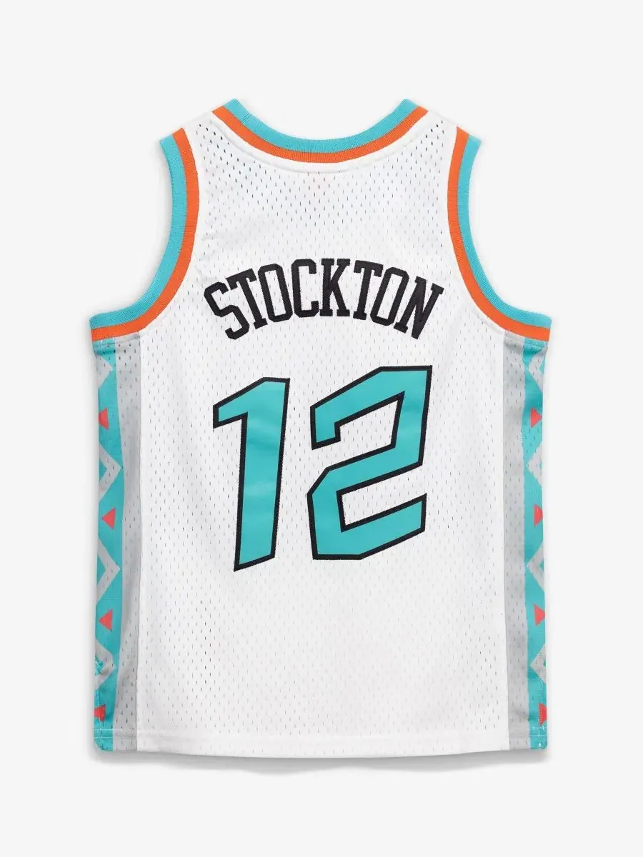 Майка баскетбольная John Stockton White 1996 NBA All-Star Game Hardwood Classics Swingman Mitchell — изображение 3 из 5