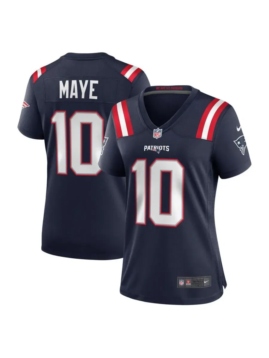Игровая футболка Drake Maye Nike — изображение 1 из 3, темно-синий