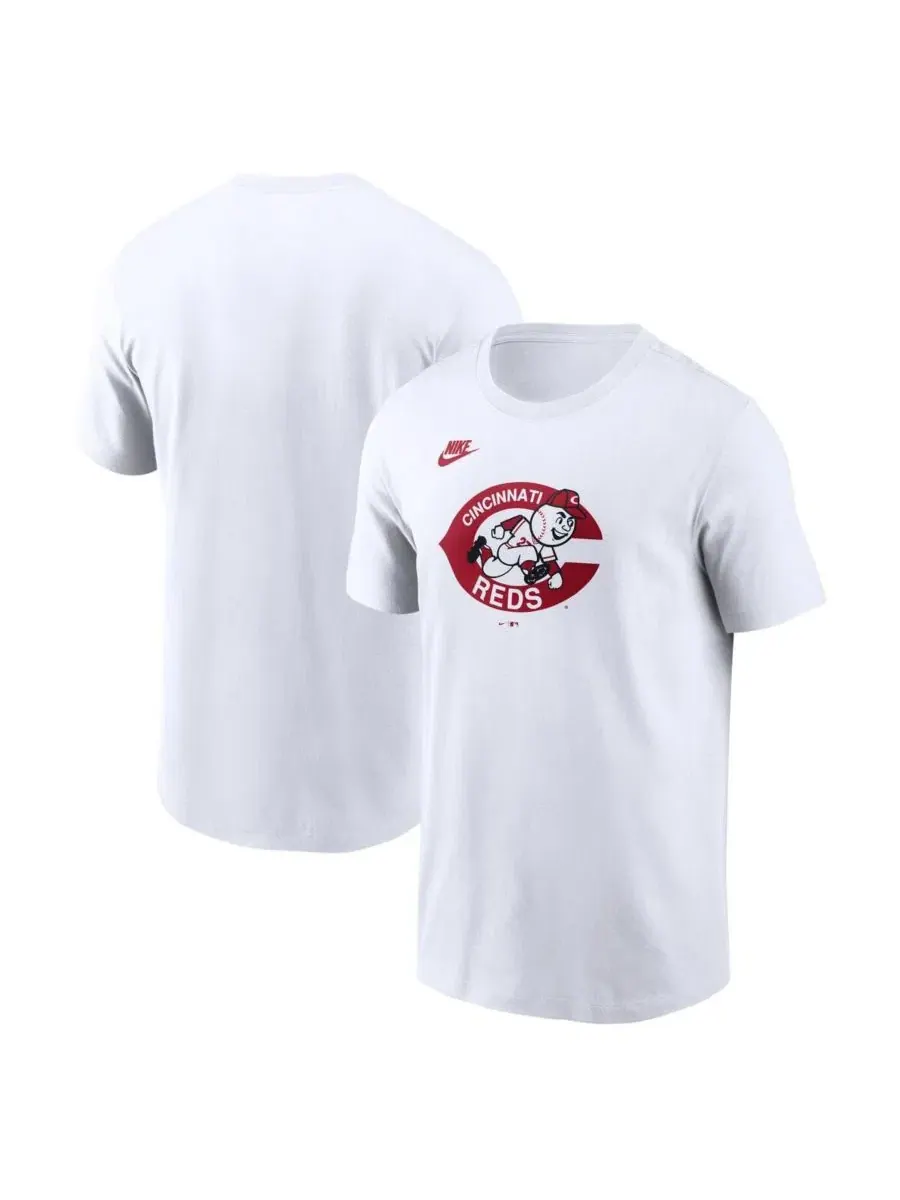 Футболка с винтажным принтом Cooperstown Collection Wordmark Nike — изображение 1 из 3, белый